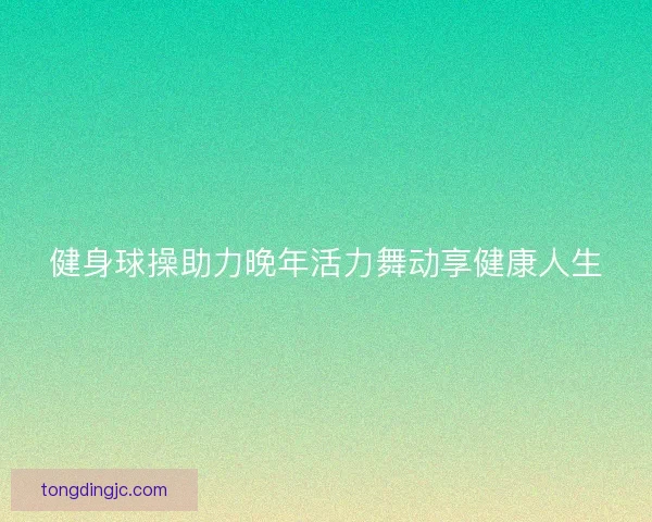 健身球操助力晚年活力舞动享健康人生