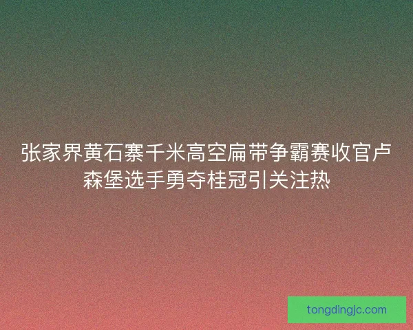 张家界黄石寨千米高空扁带争霸赛收官卢森堡选手勇夺桂冠引关注热